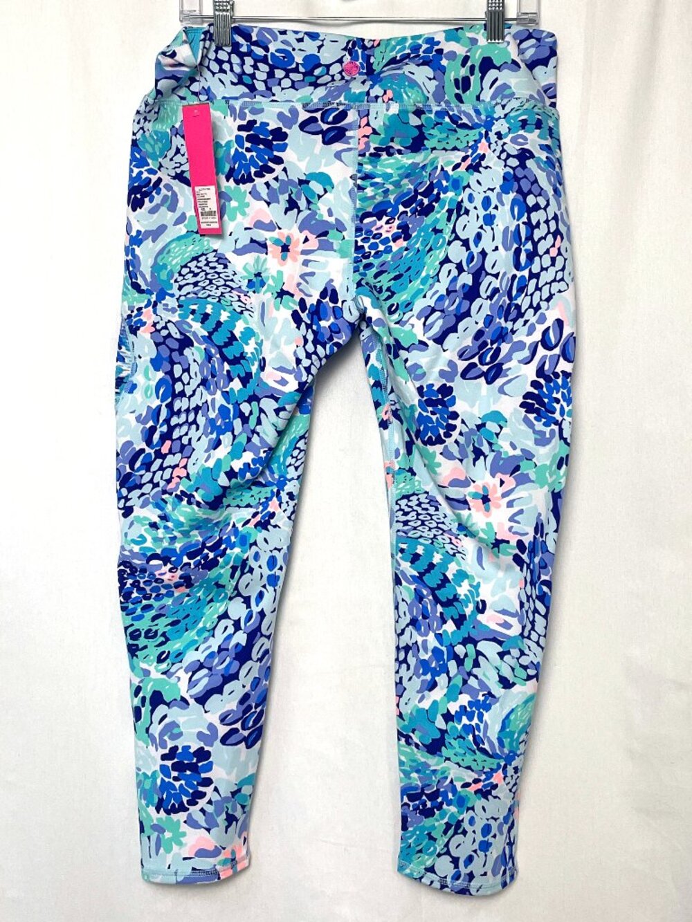 NWT Lilly Pulitzer Luxletic Weekender Midi Legging Turquoise Oasis XL
